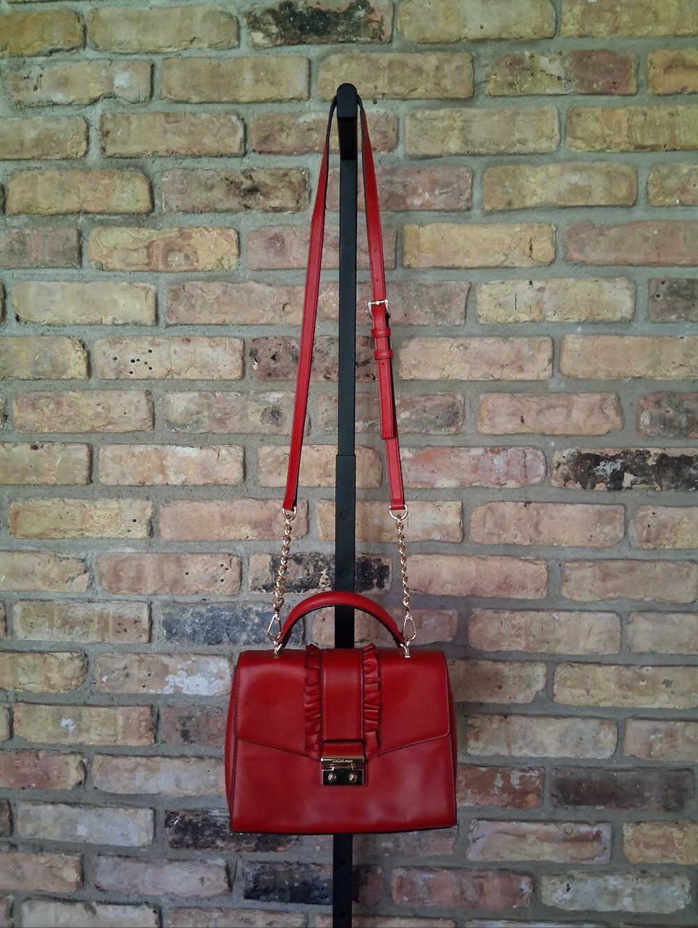 MICHAEL KORS SLOAN MEDIUM RUFFLE TOP HANDLE SATCHEL